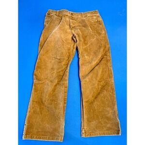 Kuhl Pants 38x30 Golden‎ Brown Khaki Canvas Patina Reinforced Outdoor Work